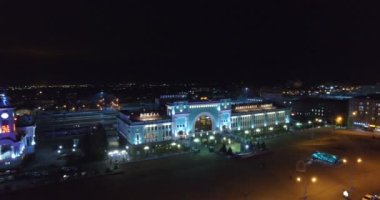 Novosibirsk-Rusya - 18.11.2016: Tren istasyonu Novosibirsk