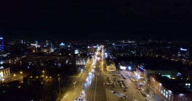 Novosibirsk şehir gece hava atış