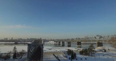 Novosibirsk Ob Nehri Köprüsü