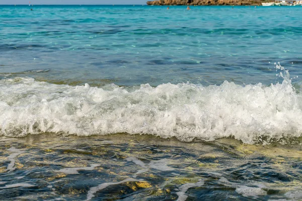 Una Las Playas Más Áridas Isla Chipre Nissi Beach — Foto de Stock