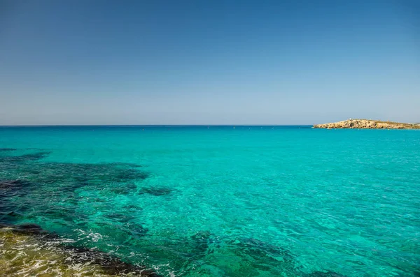 Una Las Playas Más Áridas Isla Chipre Nissi Beach — Foto de Stock