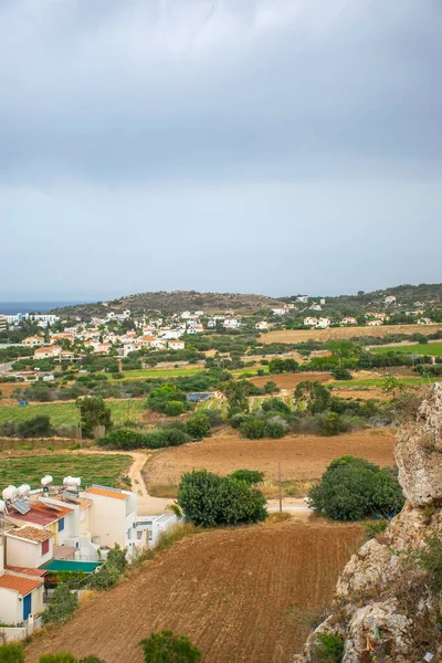 View City Protaras Top Mountain Which Church Prophet Elijah Located — 图库照片