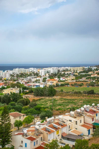 View City Protaras Top Mountain Which Church Prophet Elijah Located — 图库照片