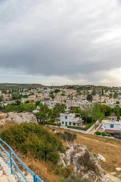 Zicht Stad Protaras Vanaf Top Van Berg Waarop Kerk Van — Stockfoto