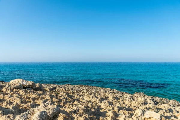 Una Las Playas Más Áridas Isla Chipre Nissi Beach — Foto de Stock