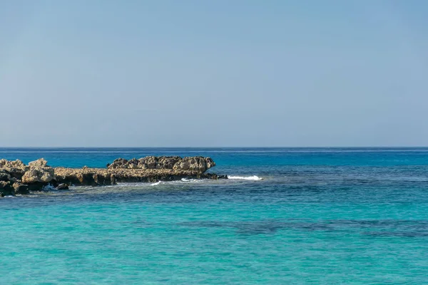 One Most Popular Beaches Cyprus Nissi Beach Well Its Surroundings — 图库照片