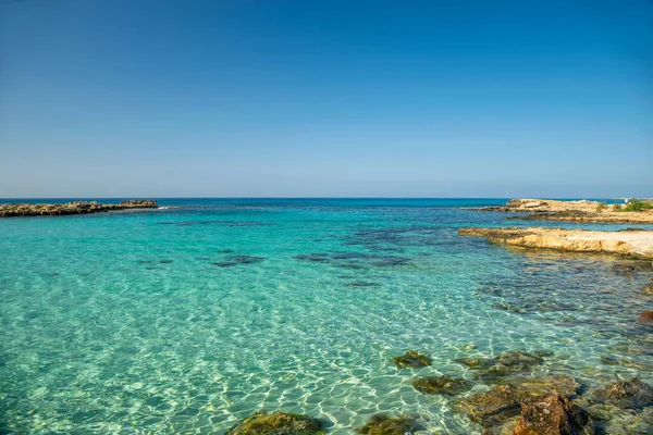 Una Las Playas Más Áridas Isla Chipre Nissi Beach — Foto de Stock