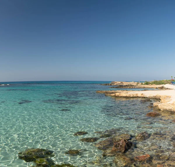 Une Des Plages Les Populaires Chypre Est Nissi Beach Ainsi — Photo