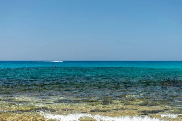 Одним Самых Топларовых Пляжей Острове Кипр Является Пляж Нисси — стоковое фото