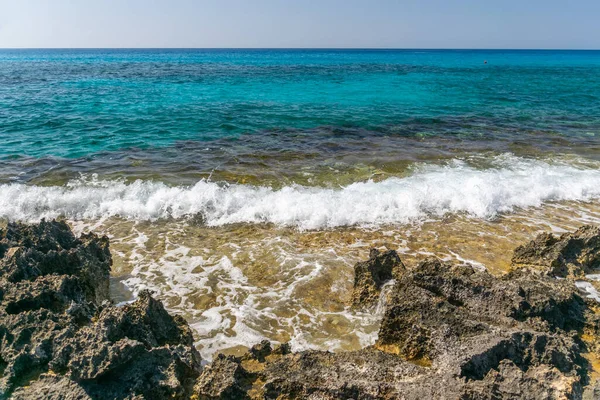 One Most Popular Beaches Cyprus Nissi Beach Well Its Surroundings — 图库照片