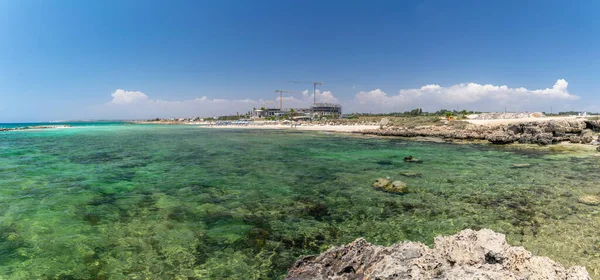 Cyprus Ayia Thekla Beach May 2018 Tourrists Relax Swim One — стоковое фото