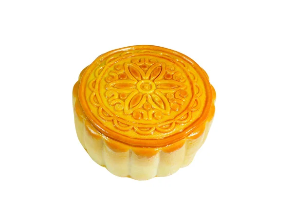 Durian mooncake für das herbstliche fest isoliert auf weißem ba — Stockfoto