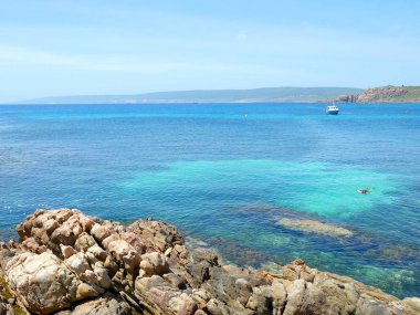 Blue sky and clear water in Canal Rocks clipart