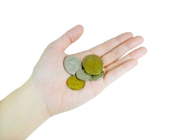 Avustralya paralar (ile kırpma yolunu tutan kadının el)