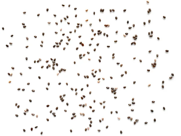 chia tohumları beyaz arkaplanda izole