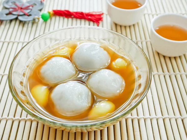 Sweet glutinous rice balls filled with black sesame seeds