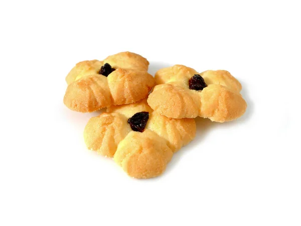 Купка масляного печива з родзинками — стокове фото