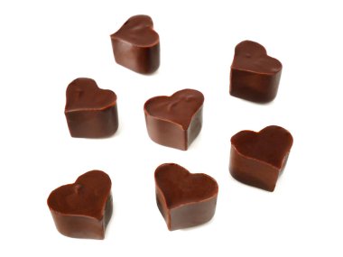 Ev yapımı kalp şeklinde çikolata truffles 