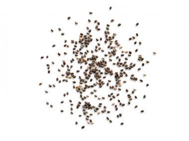 chia tohumları beyaz arkaplanda izole