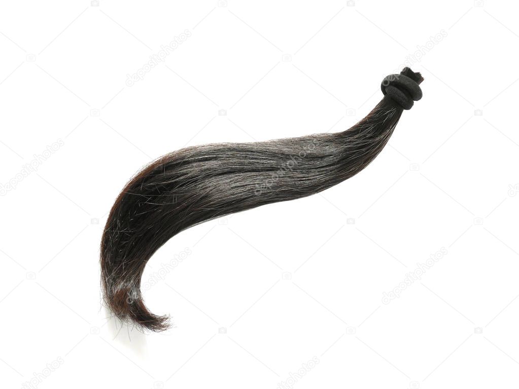 A strand of natural black hair