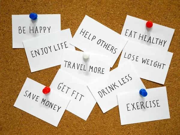 List of New Year's resolutions — Stock Photo, Image