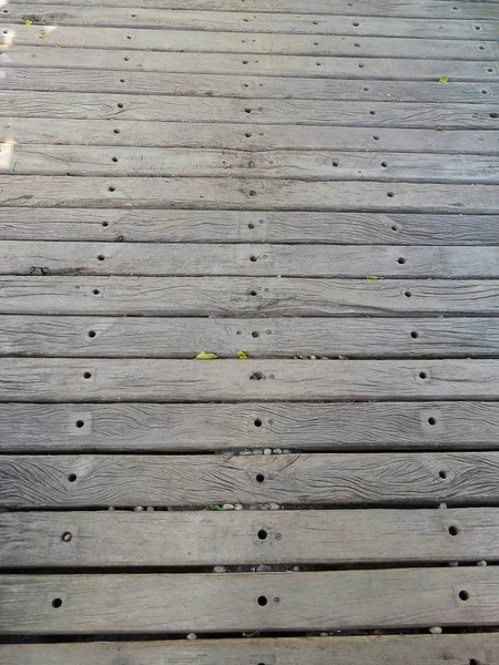 Rustic floor of horizontal parallel wooden boards with texture — Stock Photo, Image