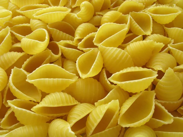 Fondo de pasta. Pastas en forma de conchas . Imagen De Stock