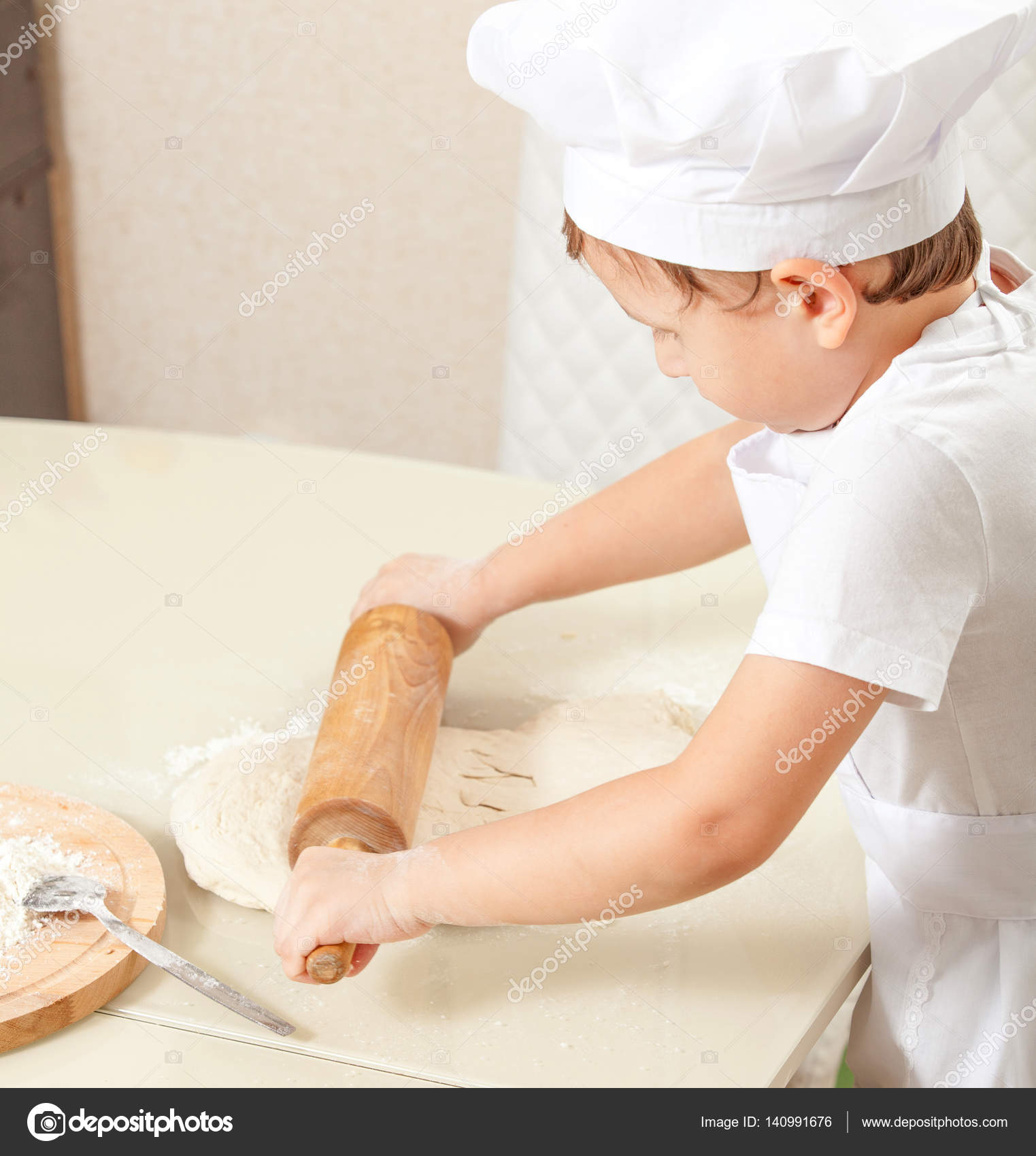 Baby Knead The Dough In Flour Photo By Alexander Safonov Baby Knead The Dough In Flour Photo By Alexander Safonov