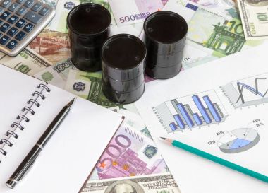 Para, banknot farklı ülkeler, dolar, euro, Rublesi varil petrol vardır.