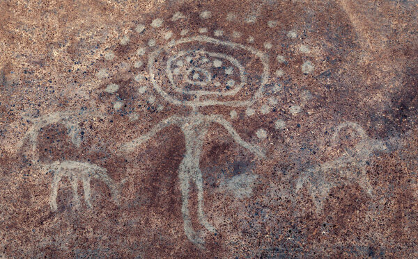 Drawing executed by a prehistoric man.