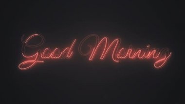Günaydın neon kelimeler