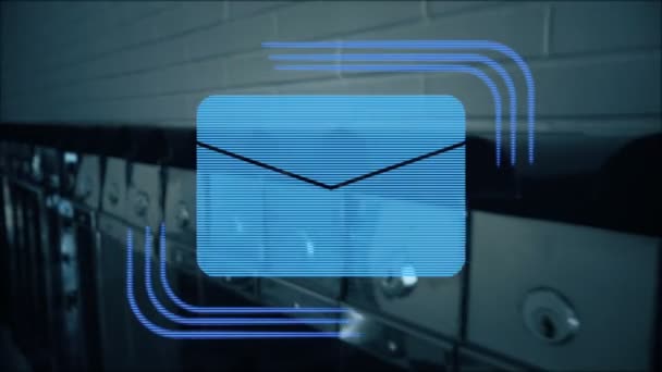 Nieuwe bericht of mail bewegende beelden — Stockvideo