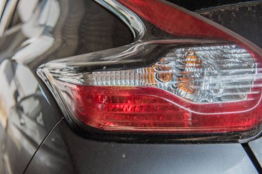 Closeup modern ön bir araba arka ışık