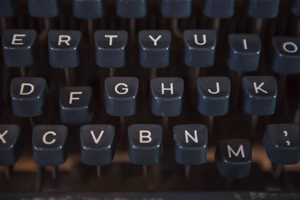 Keyboard closeup dari jenis penulis lama gaya vintage — Stok Foto