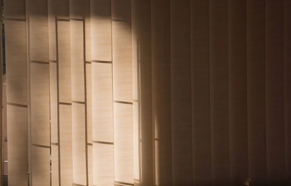 Orange window curtains with sunlight through, interior design — Stock Photo, Image