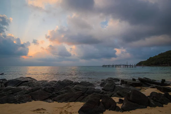 Beautiful sky and sea, perfect sky and water. Morning time and rainy season