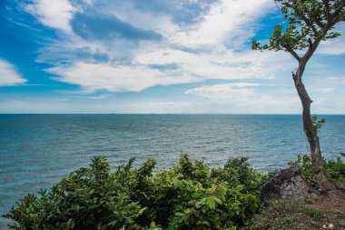 Güzel gökyüzü ve deniz, mükemmel gökyüzü ve su