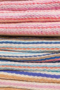 Arka plan için portre renkli güzel havlu 