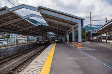  Park platformu, tobu-nikko Japonya tren .