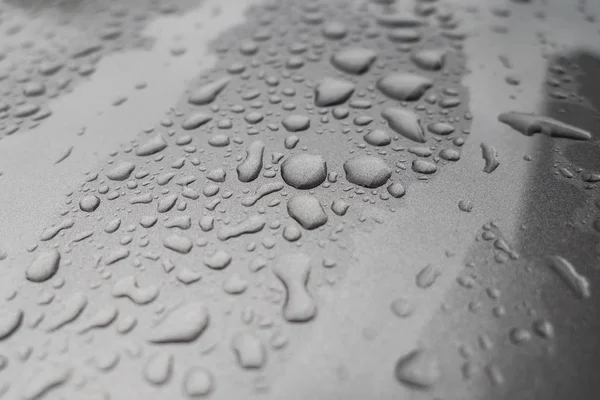 Rain water drops beautiful Gray floor for background — Stock Photo, Image