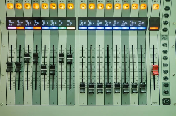 Closeup Audio sound  and mixer music — Stock Photo, Image