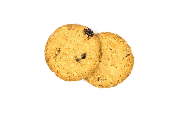 Cookies aux pépites de chocolat isolés sur fond blanc — Photo