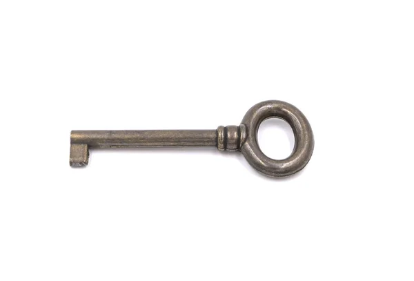 Παλιά vintage κλειδί που απομονώνονται σε λευκό φόντο — Φωτογραφία Αρχείου