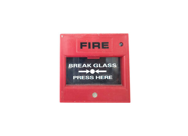 Пожарная сигнализация на белом фоне
 