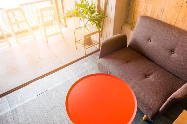 Definir sofá moderno no quarto — Fotografia de Stock