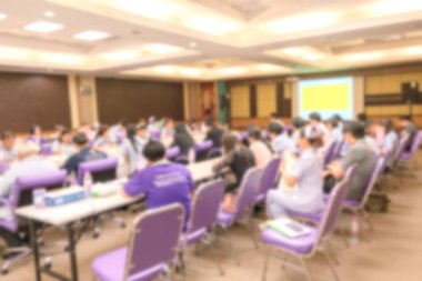 görüntü bulanık. Eğitim odası, Toplantı odasında eğitim kavramı atölyede yapıyor iş kavramı 