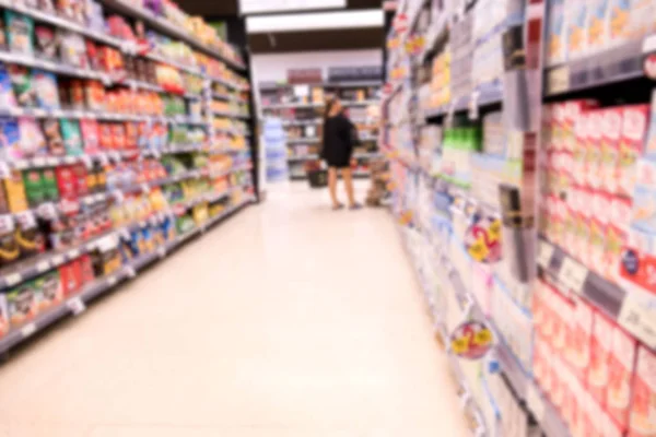 Gambar Kabur Abstrak Supermarket Atau Pusat Perbelanjaan Untuk Latar Belakang — Stok Foto