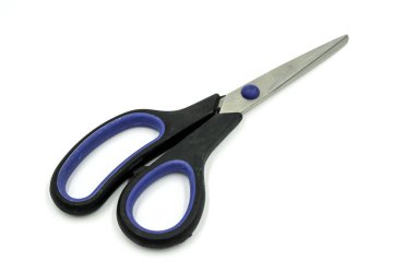 Scissors on white  background of file with Clipping Path .