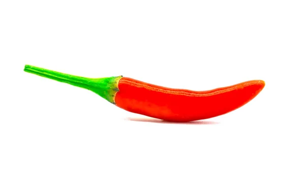 Červená Chili Pepper Izolovaných Bílém Pozadí Closeup — Stock fotografie