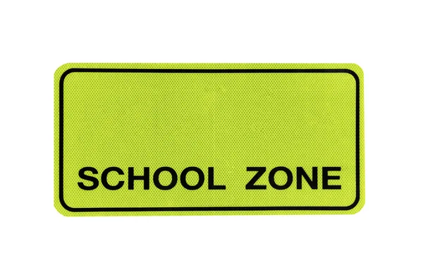 yellow Traffic Signs school zone  isolated at on white background of file with Clipping Path .